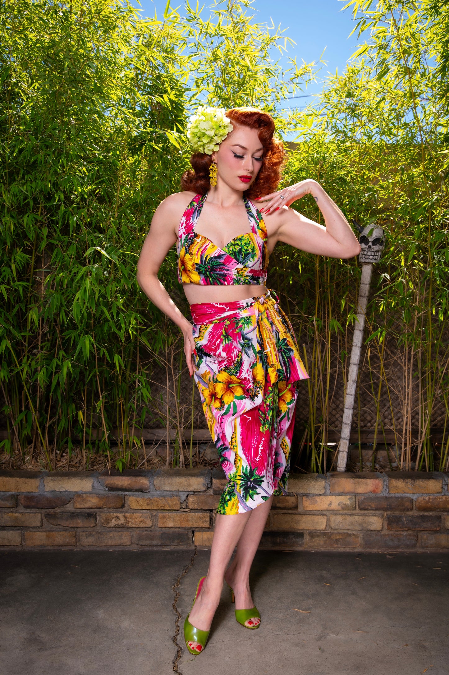 The Wahine two Piece Sarong Set - Tarantula Clothing Company