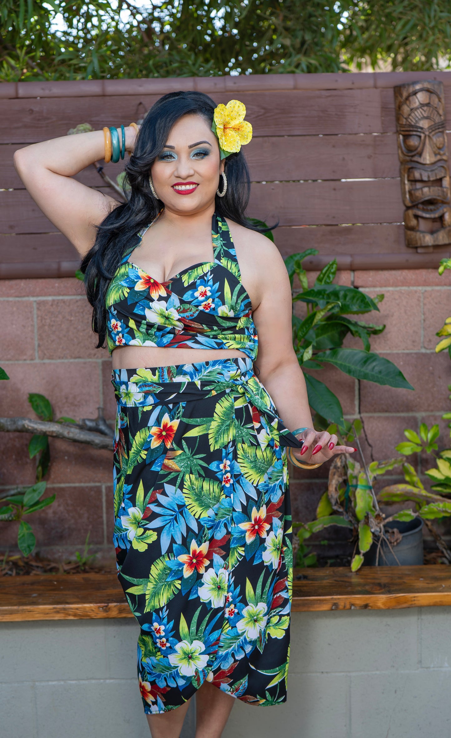The Wahine - 2 Piece Sarong Set - Tarantula Clothing Company