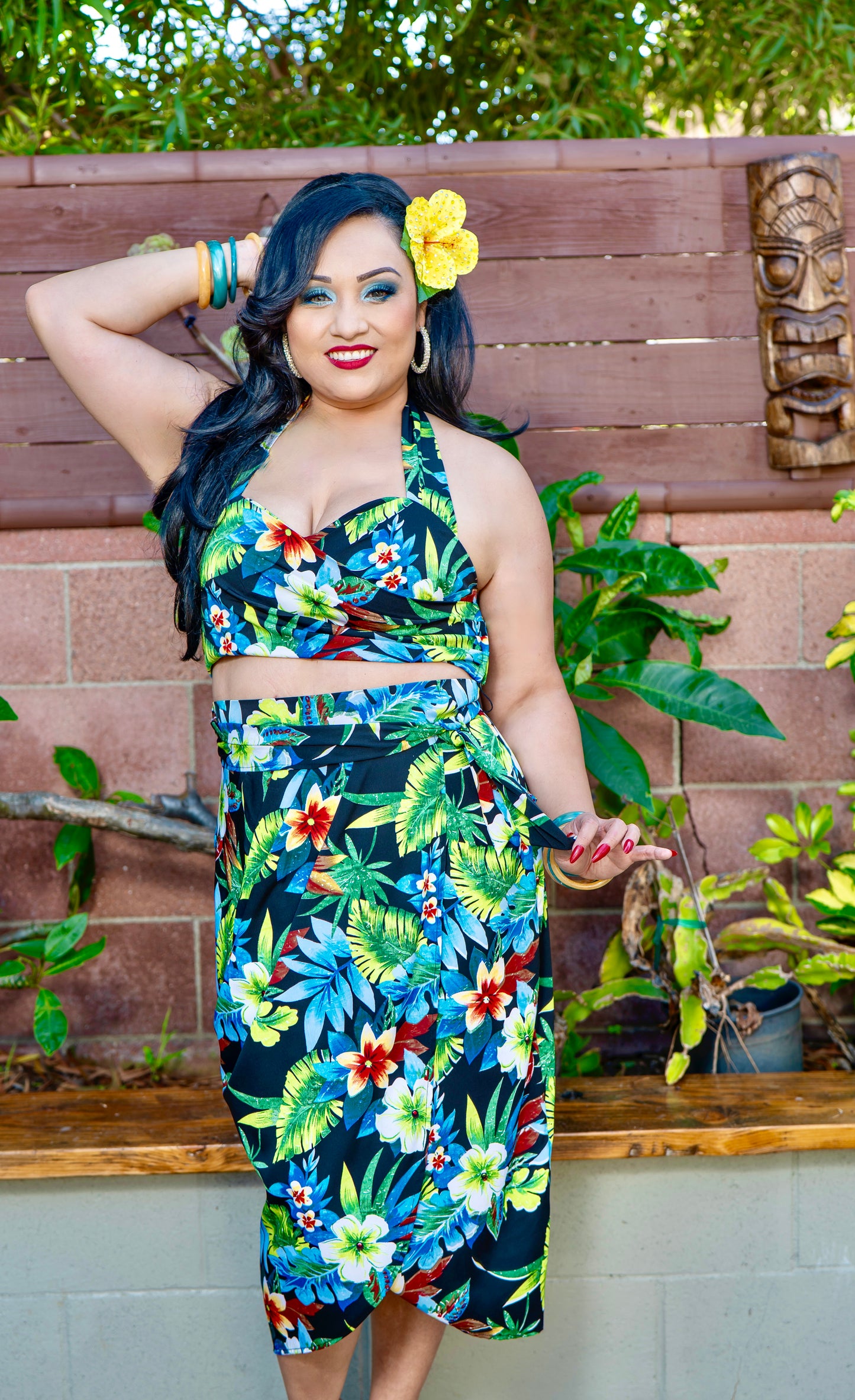 The Wahine - 2 Piece Sarong Set - Tarantula Clothing Company