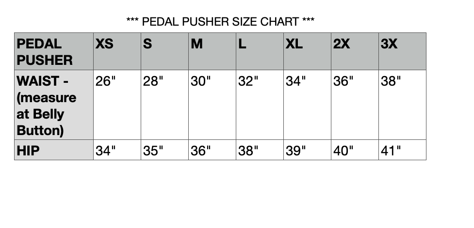 The Pedal Pushers ** - Tarantula Clothing Company