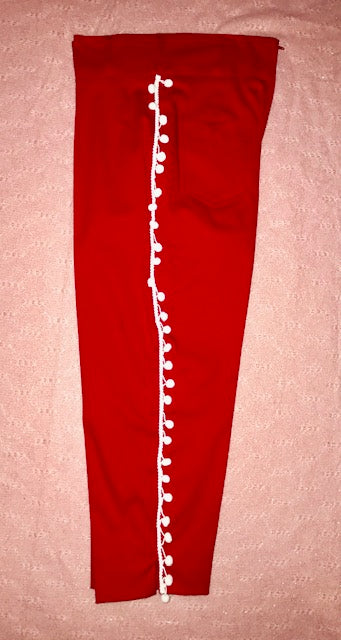 Kitten Capri's (1014) - Tarantula Clothing Company in red colour