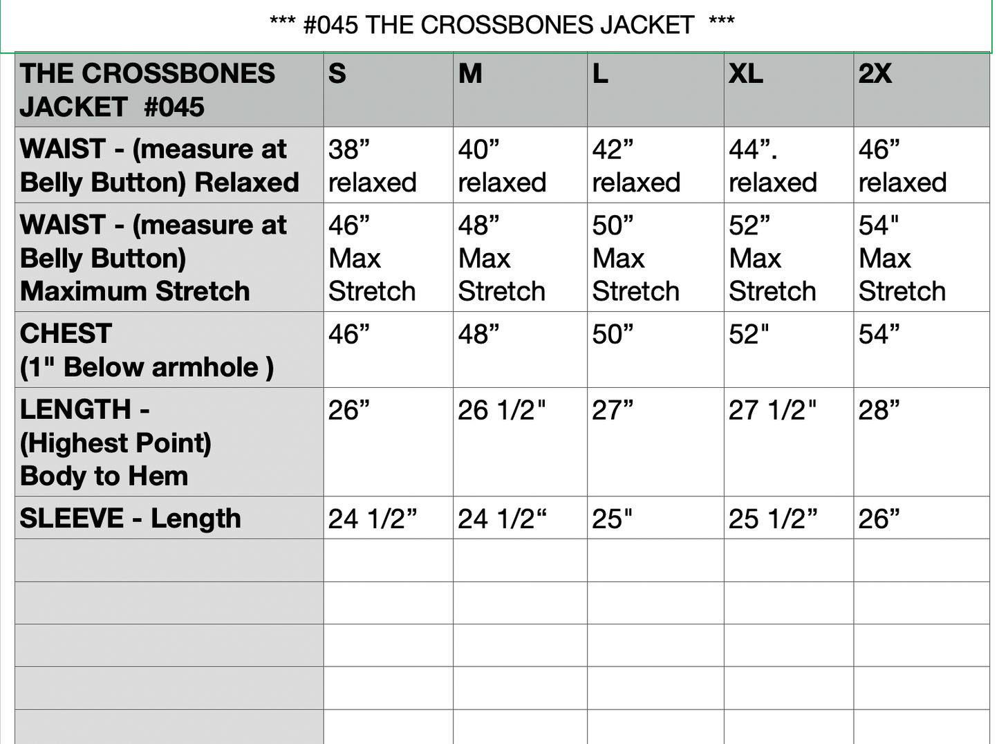 Crossbones Jacket 🦴 - Tarantula Clothing Company